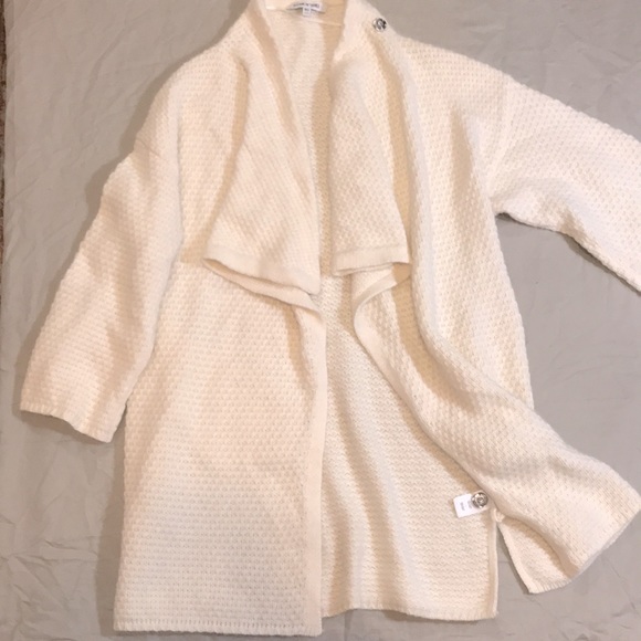 Stunning angora mix sweater coat, M/L - Picture 2 of 9